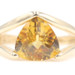 Modern 2.35 Ct Trilliant Cut Citrine 14KT Yellow Gold Unique Split-Shank Ring