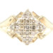 Women's 0.28 Ctw Round Diamond 10KT Yellow Gold Fancy-Style Cluster Ring by LGL