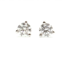 1/4 cttw Round Lab Grown CVD Diamond Classic 14KT White Gold Stud Earrings