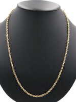 Heavy 10KT Yellow Gold 3.8mm Wide High Shine Rope Chain Necklace 25" - 21.56g