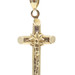 10KT Yellow Gold Crucifix Channel Set Cubic Zirconia CZ Cross Necklace Pendant 