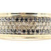 1.04 ctw Round Black and Champagne Diamond 4 Row 9.8mm 10KT Gold Men's Ring 