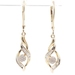 1.3" Women's 10KT Yellow Gold 0.45 ctw Round & Baguette Diamond Dangle Earrings 