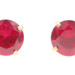 Estate 3.0 Ctw Lab-Created Ruby 14KT Yellow Gold Gemstone Stud Earrings by BD