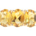 Women's Estate 3-Stone 1.20 Ctw Oval Cut Citrine 10KT Yellow Gold Ring Size 4.5