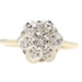 Women's Estate 0.08 ctw Round Diamond Flower Cluster Cathedral 10KT Gold Ring