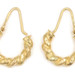 Women's 21KT Yellow Gold High Shine 0.9" / 23.8mm Twisted Hoop Earrings - 3.1g