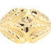 Women's Fancy 21KT Yellow Gold Textured Diamond-Cut Estate Ring Size 6 - 1.58g