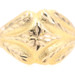 Estate Sandblasted 21KT Yellow Gold Diamond-Cut Fancy Statement Ring - 1.21g