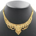 Fancy Estate 21KT Yellow Gold Etruscan V-Style Choker Necklace 15-16" - 27.78g