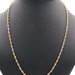 Twisted 21KT Tri-Color Gold Diamond-Cut 3-Strand Bead Chain Necklace 24" - 13g