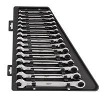 New!! Milwaukee 48-22-9516 15PC Metric Ratcheting Combination Wrench Set