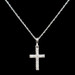 Gabriel & Co. 0.16 ctw Round Diamond 14KT White Gold Cross Pendant 16" Necklace 