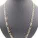 Italy Air Solid 14KT Yellow Gold 7.2mm Classic Figaro Chain Necklace 26.5" - 12g