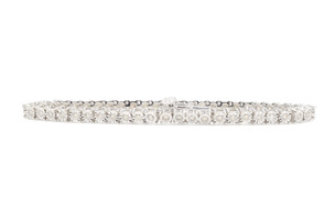 Illusion-Set 2.0 Ctw Round Diamond 14KT White Gold Tennis Bracelet 7" - 14.52g