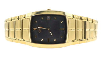 Men's Citizen Paradigm Gold Tone Stainless Steel Bracelet Watch Model BM6552-52E