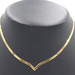 Estate 14KT Yellow Gold V Shaped 16" 3mm Wide Herringbone Necklace - 8.0g