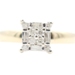 Estate 10KT Yellow Gold 0.32 ctw Round & Baguette Cut Diamond Engagement Ring 2g