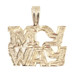 Estate 14KT Yellow Gold Diamond-Cut "My Way" Necklace Pendant 0.72" - 1.47 Grams