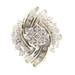 Estate 0.42 ctw Round and Baguette Cut Diamond Marquise Cluster 10KT Gold Ring