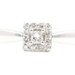 Women's 0.18 Ctw Princess & Round Diamond Halo 10KT White Gold Engagement Ring