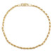 Classic High Shine 14KT Yellow Gold 2.1mm Rope Chain Bracelet 7 1/4" - 3.9 Grams