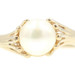 Women's Custom 10KT Yellow Gold 6.8mm White Cultured Pearl Estate Ring by J.E.D.