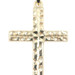 Italy Diamond-Cut 14KT Yellow Gold Classic Cross Necklace Pendant 1.2" - 0.94g