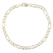 High Shine 14KT Yellow Gold 3.9mm Wide Diamond Cut 7" Figaro Chain Bracelet 4.1g