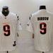 Men's Cincinnati Bengals 9 Joe Burrow White with patch F.U.S.E. Vapor Untouchabl