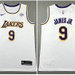 Men's Los Angeles Lakers 9 James JR. White Nike with bibigo Stitched Basketball 