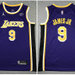 Men's Los Angeles Lakers 9 James JR. Purple Nike with bibigo Stitched Basketball