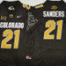 Men's Colorado Buffaloes 21 Sanders Black Gold With XII Patch F.U.S.E. NCAA Stit