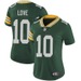 Women's Green Bay Packers 10 Jordan Love Green Limited Team Color Vapor Untoucha