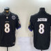 Men's Baltimore Ravens 8 Lamar Jackson Black Nike Vapor F.U.S.E. Limited Jersey2