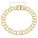 Fancy High Shine 14KT Yellow Gold Triple Twisted Hoop Chain Bracelet 8" - 18.60g