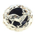 Men's Black Onyx Inlay Diamond-Cut Deer Motif 10KT Yellow Gold Nugget Style Ring