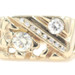 Men's Unique 0.88 Ctw Round Diamond 14KT Yellow Gold Retro-Style Nugget Ring 11g