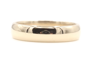 High Shine 14KT Yellow Gold 5.7mm Wide Wedding Band Ring Size 13 1/4 TW - 8.81g