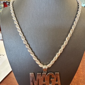  Silver Maga necklace on Rope