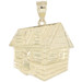 Diamond-Cut High Shine 10KT Yellow Gold Boarded / Trap House Pendant 1.3" - 3.8g