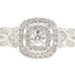 0.68 Ctw Round Diamond Double Halo 10KT White Gold Twisted Engagement Ring SK9