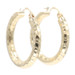 Women's 14KT Yellow Gold Diamond-Cut Hollow Hoop Earrings 26mm - 2.06 Grams