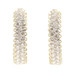 Women's 10KT Yellow Gold 1.55 ctw Round Diamond Two Row 24.5mm Hoop Earrings 5g