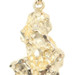 Retro Style 14KT Yellow Gold Diamond-Cut Nugget Necklace Pendant 1.1" - 2.96g