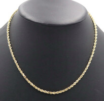 10KT Yellow Gold 3mm Wide Classic Rope Chain Necklace 18" - 14.71 Grams