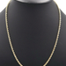 Classic High Shine 10KT Yellow Gold 3.3mm Wide Rope Chain Necklace 23" - 4.07g