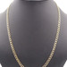 Classic Air Solid 10KT Yellow Gold 5mm High Shine Curb Link Necklace 24" - 5.5g