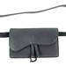 Christian Dior Ultra Matte Saddle Rectangular Luxury Leather Belt Bag - Black