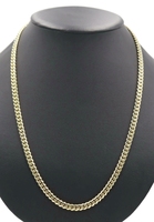 Heavy 10KT Yellow Gold 6mm Wide Estate Curb Link Necklace 24 1/4"-  59.10g RCI